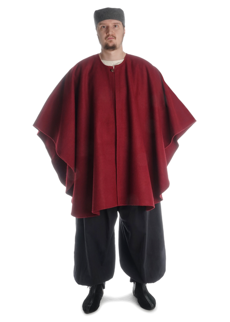 Mittelalter Umhang Amire in Rot Frontansicht 2
