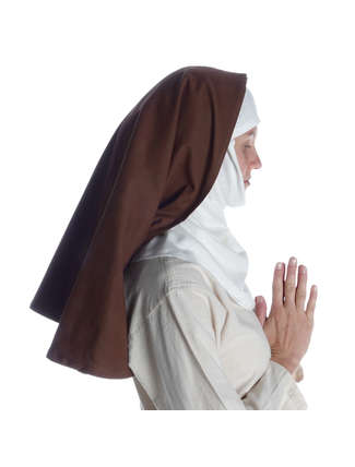 Mittelalter Velan Hildegard in Beige-Braun Seitenansicht