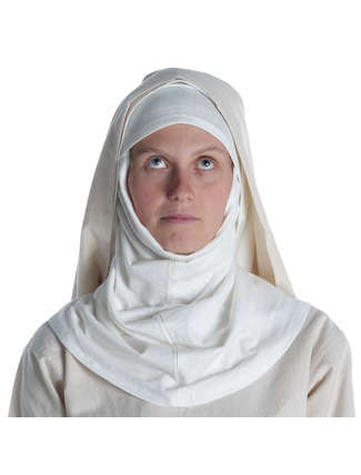 Mittelalter Velan Hildegard in Beige Frontansicht 2