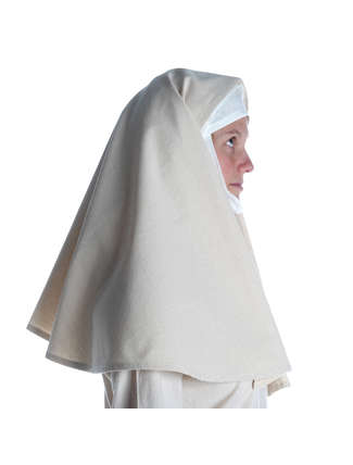 Mittelalter Velan Hildegard in Beige Seitenansicht