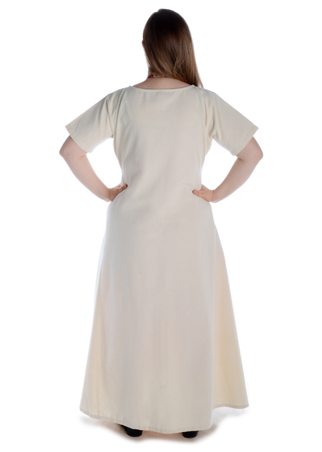 Mittelalter Kleid Hrist in Beige Rückansicht