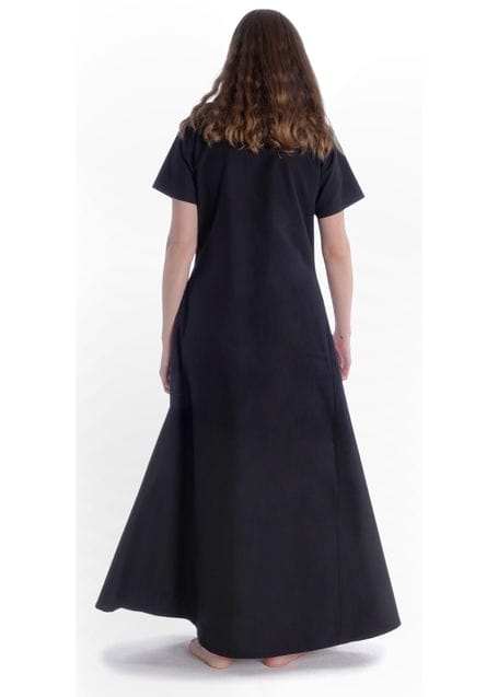 Mittelalter Kleid Hrist in Schwarz Rückansicht