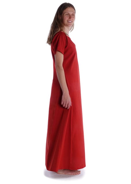 Mittelalter Kleid Hrist in Feuerrot Seitenansicht