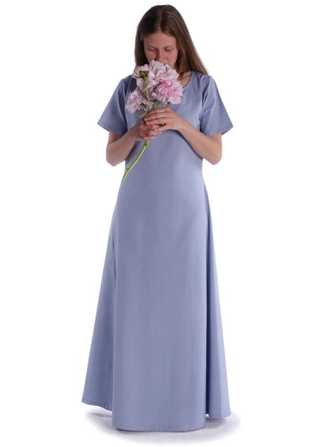 Mittelalter Kleid Hrist in Hellblau Frontansicht 2