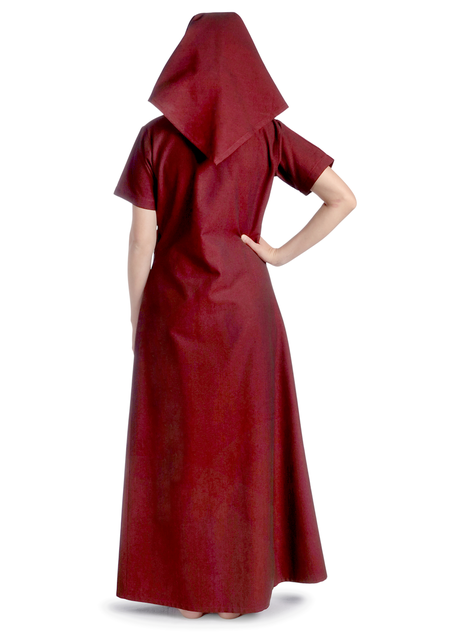 Mittelalter Kleid Hrist in Rot Rückansicht