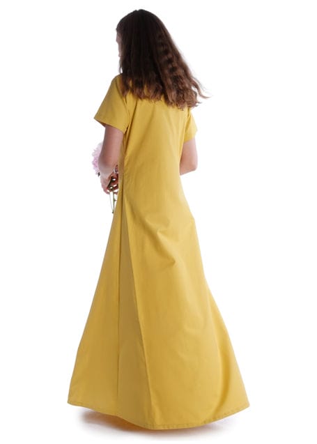 Mittelalter Kleid Hrist in Gelb Rückansicht