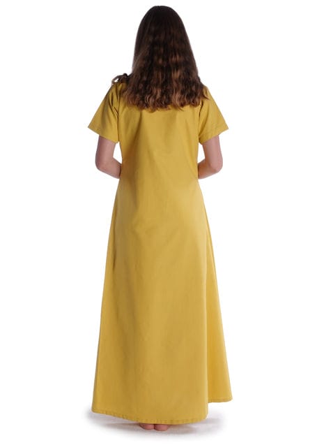 Mittelalter Kleid Hrist in Gelb Rückansicht 2