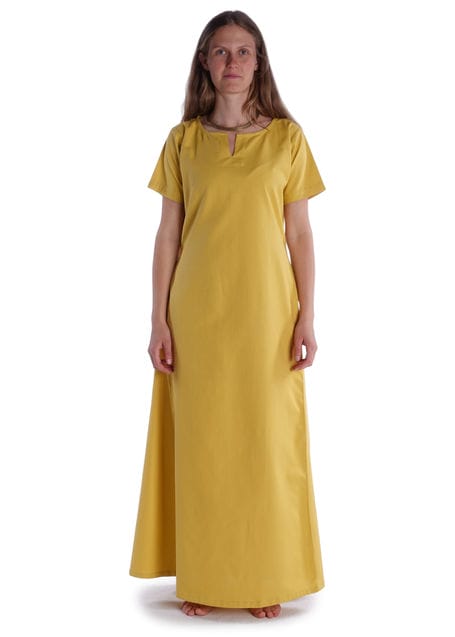 Mittelalter Kleid Hrist in Gelb Frontansicht 2