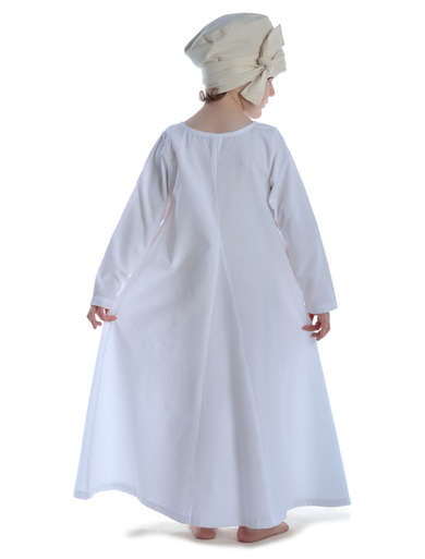 Mittelalter Kinderkleid Geirdriful in WeiÃŸ RÃ¼ckansicht