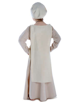 Mittelalter Kinderskapulier Svafa in Beige Rückansicht