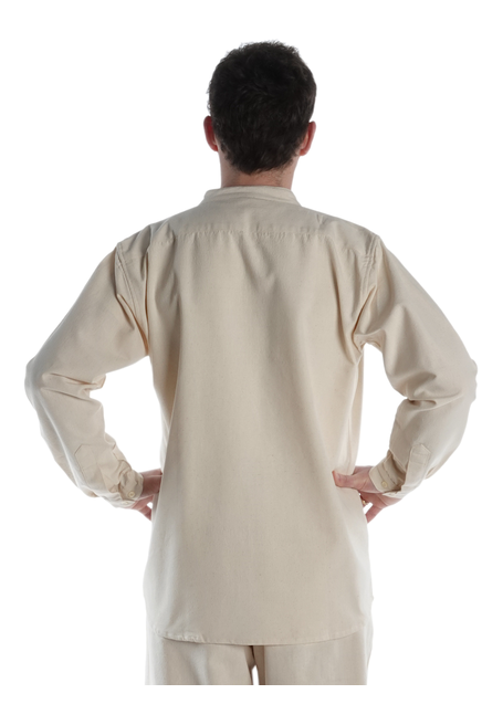 Freizeit Hemd Bran in Beige Rückansicht