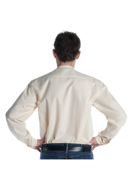 Freizeit Hemd Bran in Beige Rückansicht 2