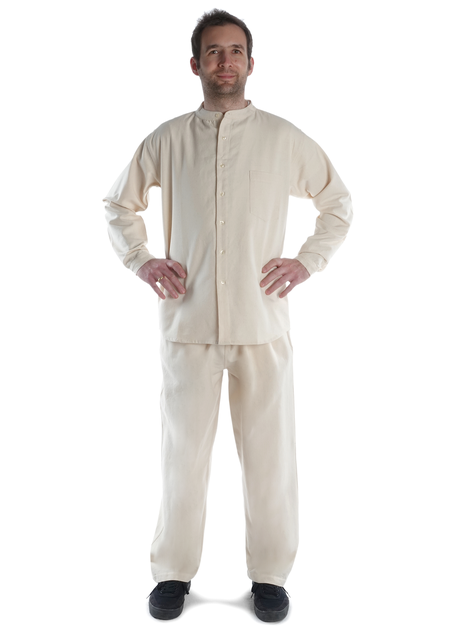 Freizeit Hemd Bran in Beige Frontansicht 2