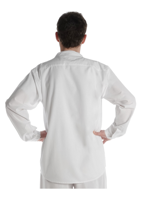 Freizeit Hemd Bran in Weiß Rückansicht