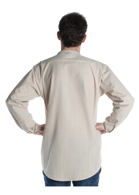 Freizeit Hemd Gwern in Hanffarben Rückansicht 2