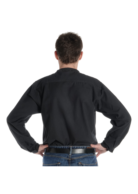 Freizeit Hemd Nissyen in Schwarz Rückansicht