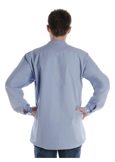 Freizeit Hemd Nissyen in Hellblau Rückansicht