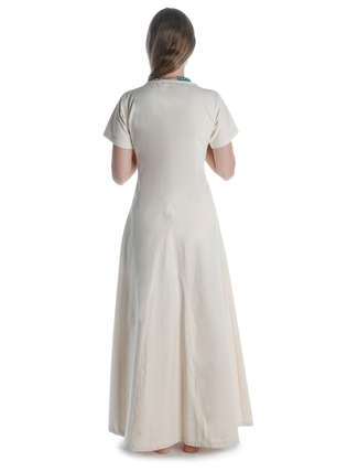 Mittelalter Kleid Nereja in Beige Rückansicht