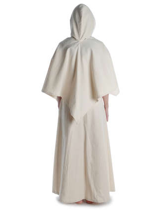 Mittelalter Cape Herat in Beige Rückansicht
