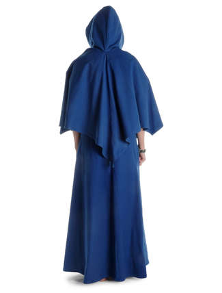 Mittelalter Cape Herat in Königsblau Rückansicht