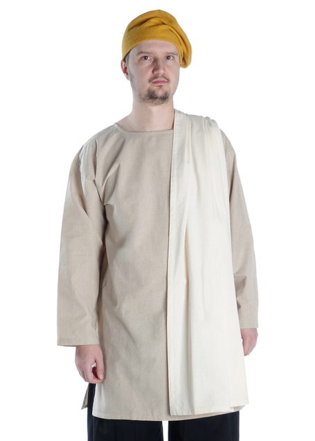 Mittelalter Schultertuch Vigletus in Beige Frontansicht