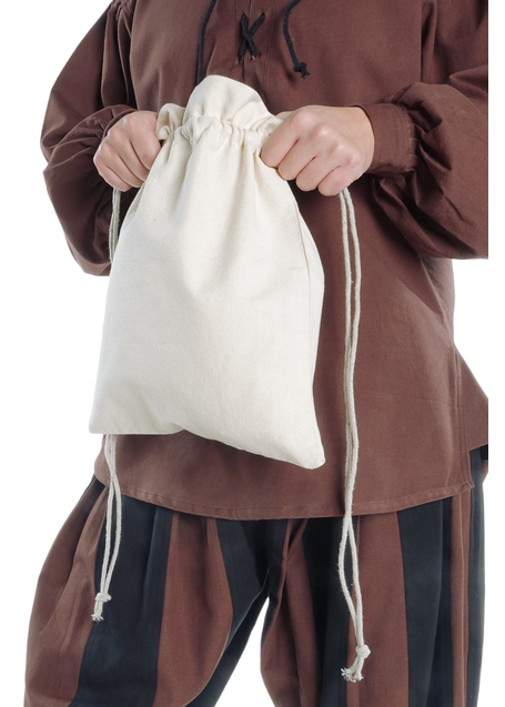 Mittelalter Beutel Wittich in Beige Frontansicht