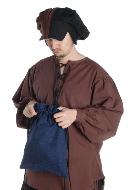 Mittelalter Beutel Wittich in Blau Frontansicht