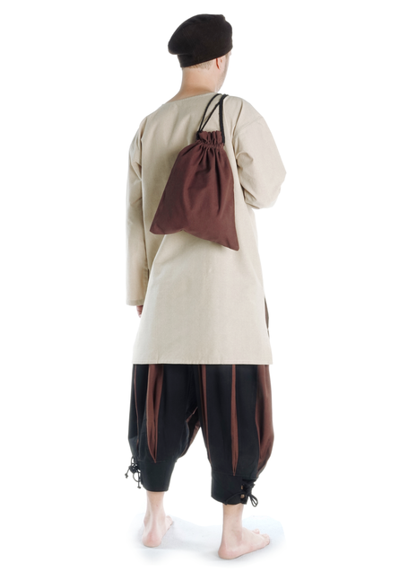 Mittelalter Beutel Wittich in Braun Rückansicht