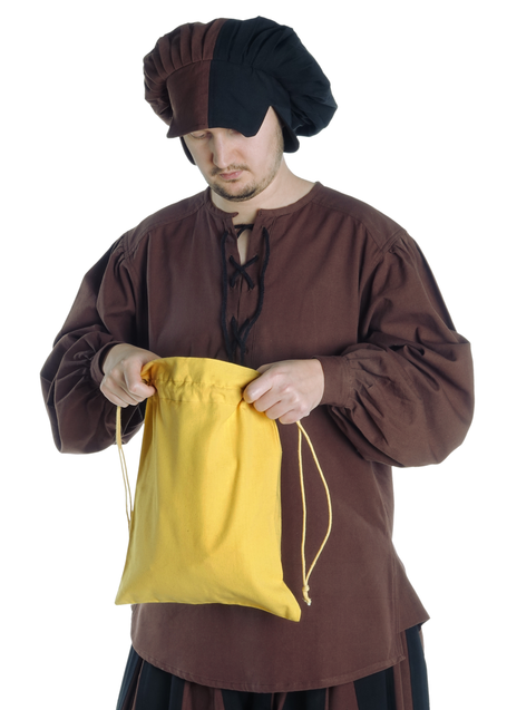 Mittelalter Beutel Wittich in Gelb Frontansicht