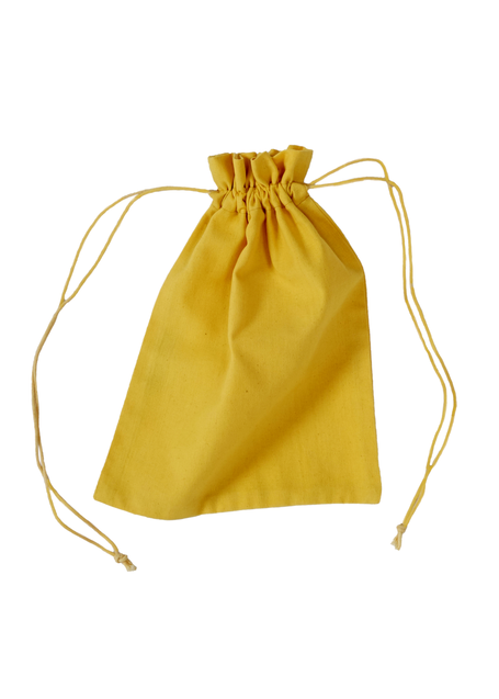 Mittelalter Beutel Wittich in Gelb Frontansicht 2