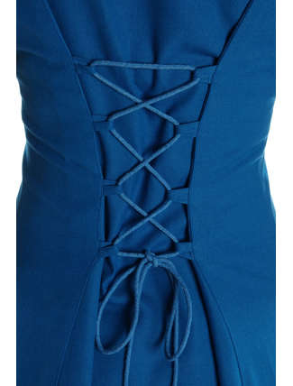 Mittelalter Kleid Peronella in MISSING: royalblue-lightblue Detailansicht 2