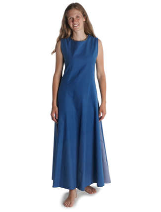 Mittelalter Kleid Peronella in MISSING: royalblue-lightblue Frontansicht