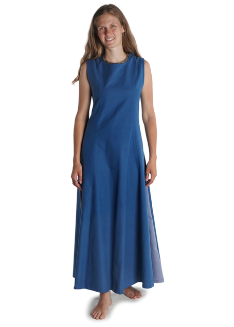 Mittelalter Kleid Peronella in MISSING: royalblue-lightblue Frontansicht