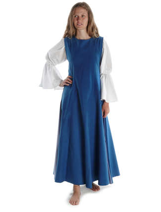 Mittelalter Kleid Peronella in MISSING: royalblue-lightblue Frontansicht 2