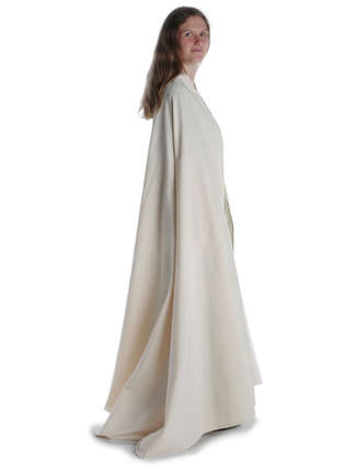 Mittelalter Umhang Lorenza in Beige Seitenansicht