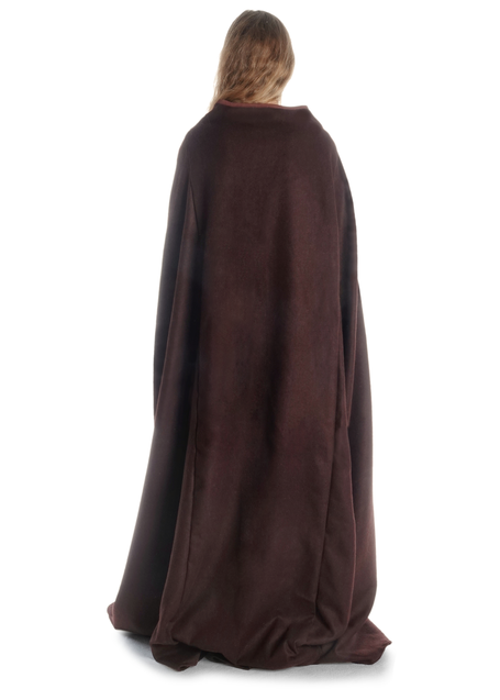 Wikinger Umhang Lara in Braun Rückansicht