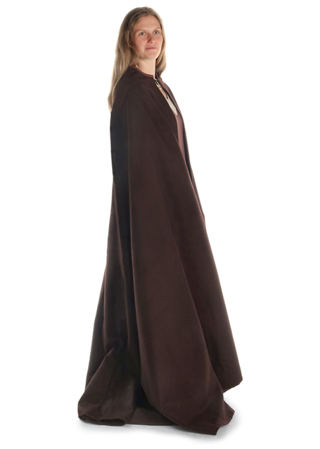 Wikinger Umhang Lara in Braun Seitenansicht
