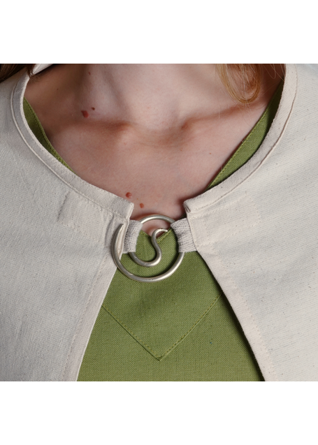 Wikinger Umhang Lara in Beige Detailansicht