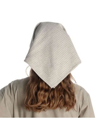 Mittelalter Kopftuch Agnese in Beige Rückansicht