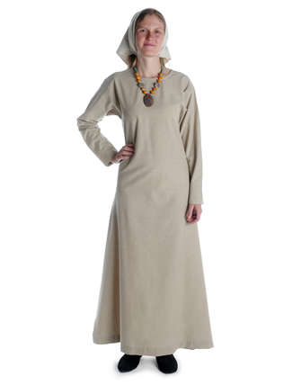 Mittelalter Kopftuch Agnese in Beige Frontansicht 2