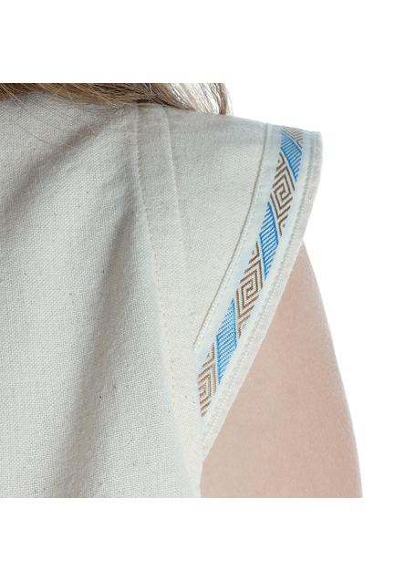 Mittelalter Bluse Neifile in Beige Detailansicht