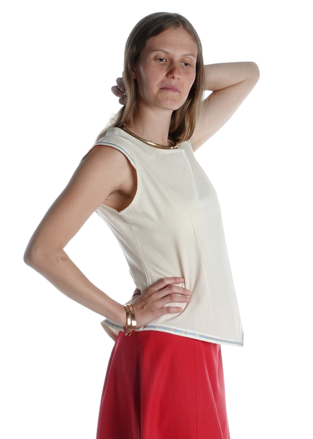 Mittelalter Bluse Neifile in Beige Seitenansicht