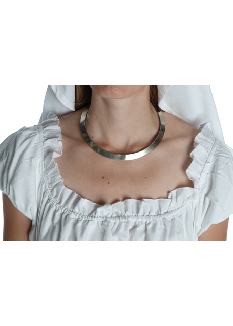 Mittelalter Kleid Fiammetta in Weiß Detailansicht 2