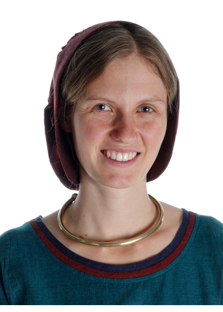 Mittelalter Kleid Lauretta in Grün Detailansicht