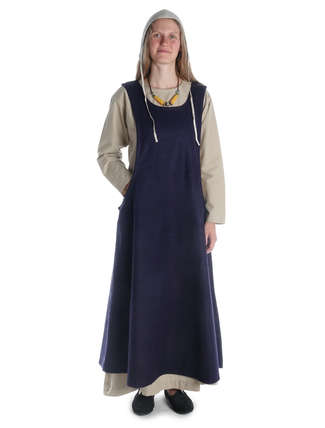 Mittelalter Haube Filomena in Beige Frontansicht 2