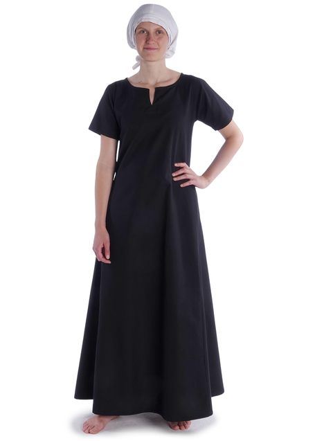 Mittelalter Haube Pampinea in Weiß Frontansicht 3