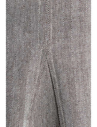 Wikinger Kleid Catella in Fischgrät Brown-Weiß Detailansicht 2