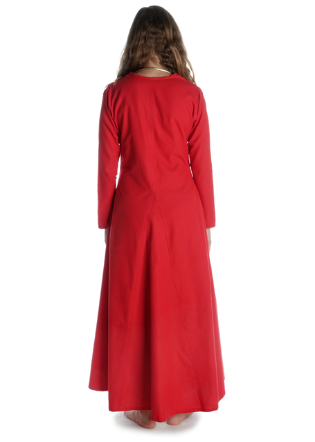 Mittelalter Kleid Catella in Feuerrot Rückansicht