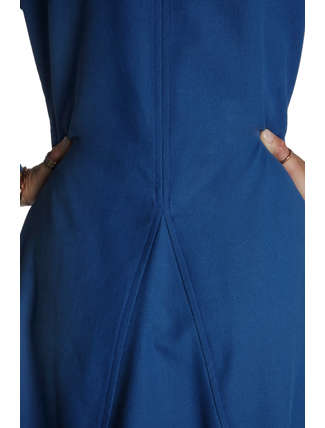 Mittelalter Kleid Catella in Königsblau Detailansicht 2