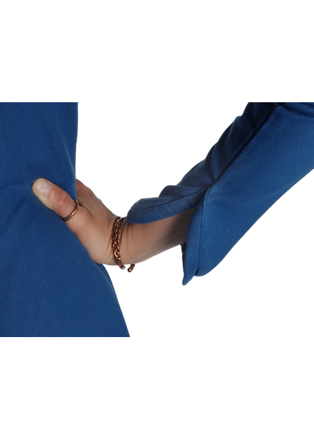 Mittelalter Kleid Catella in Königsblau Detailansicht 3